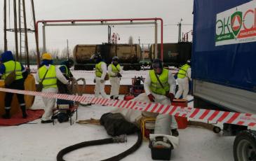 Подготовка оборудования к сбору разлива нефтепродуктов